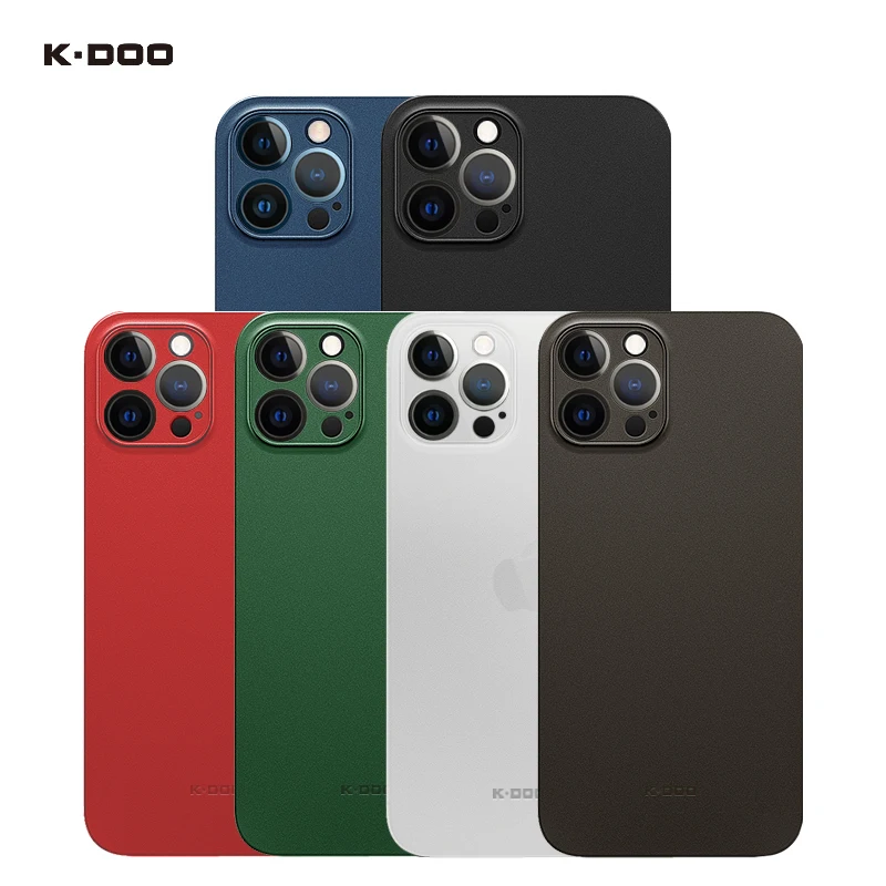 K-Doo 0.3mm Thickness Air Skin Ultra Slim Case for iPhone 13 Pro Max 12 mini 12 Pro 12 Pro Max Super Thin Phone Protection Cover