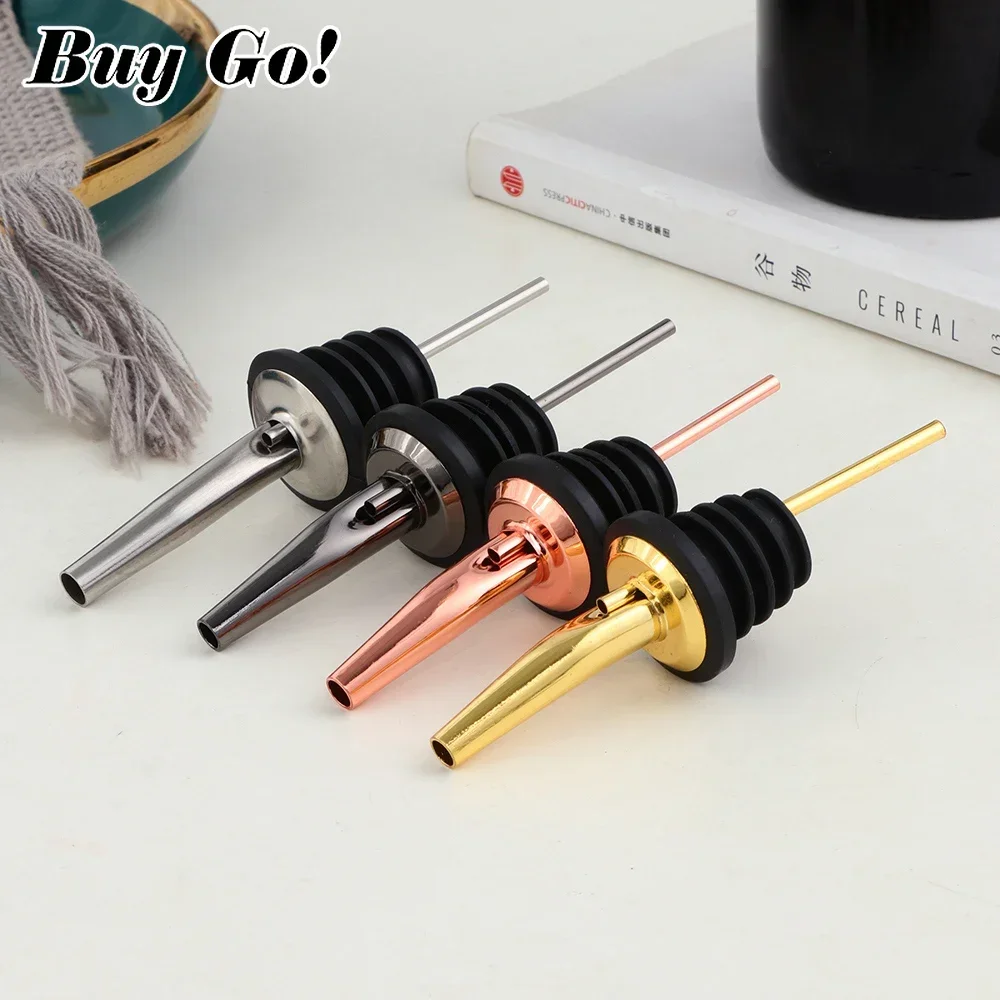 1-9PCS Stainless Steel Liquor Spouts Bottle Dispenser Wine Bottle Stopper With Goblet Champagne Cup Wine Cocktail Glass for Bar