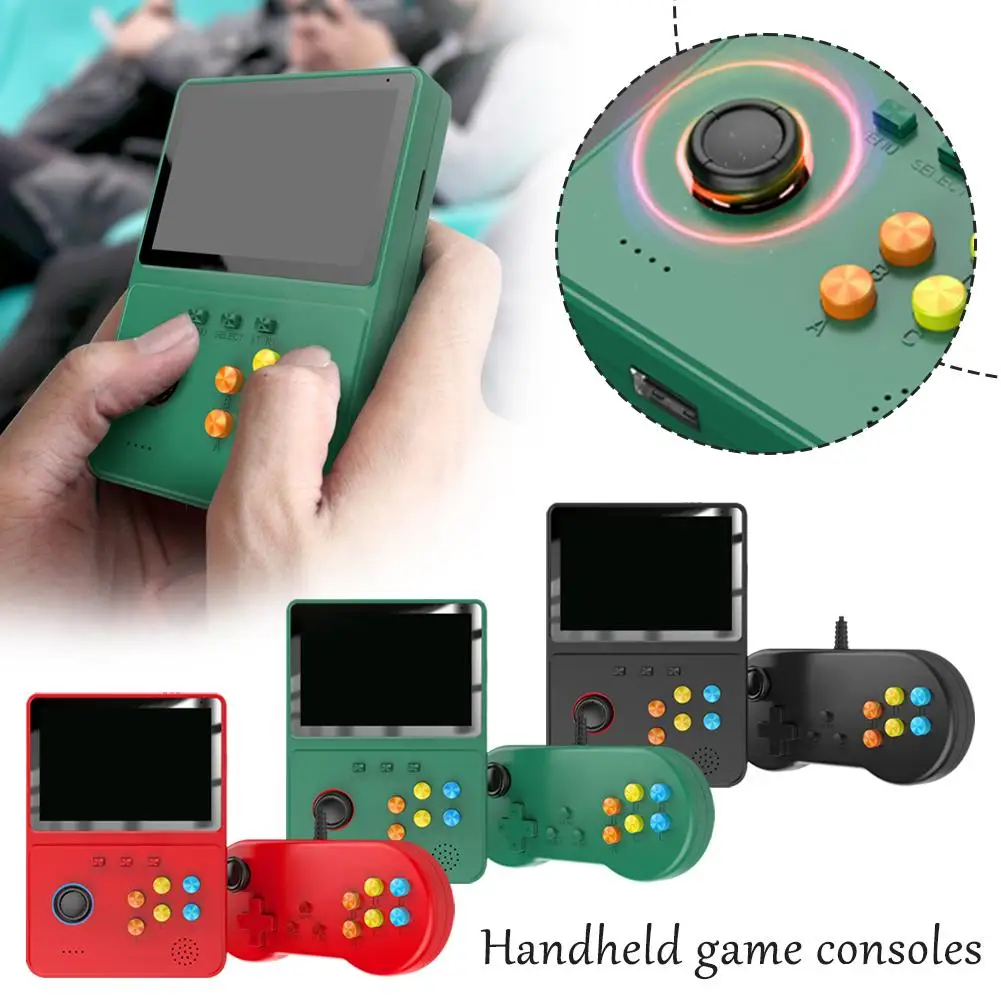 2024 New X5 Game Power Bank Portable 4 Inch Soft Light Handheld GamesRetro Screen Console Game 10000+ Capacity Color 8000Ma F9V3