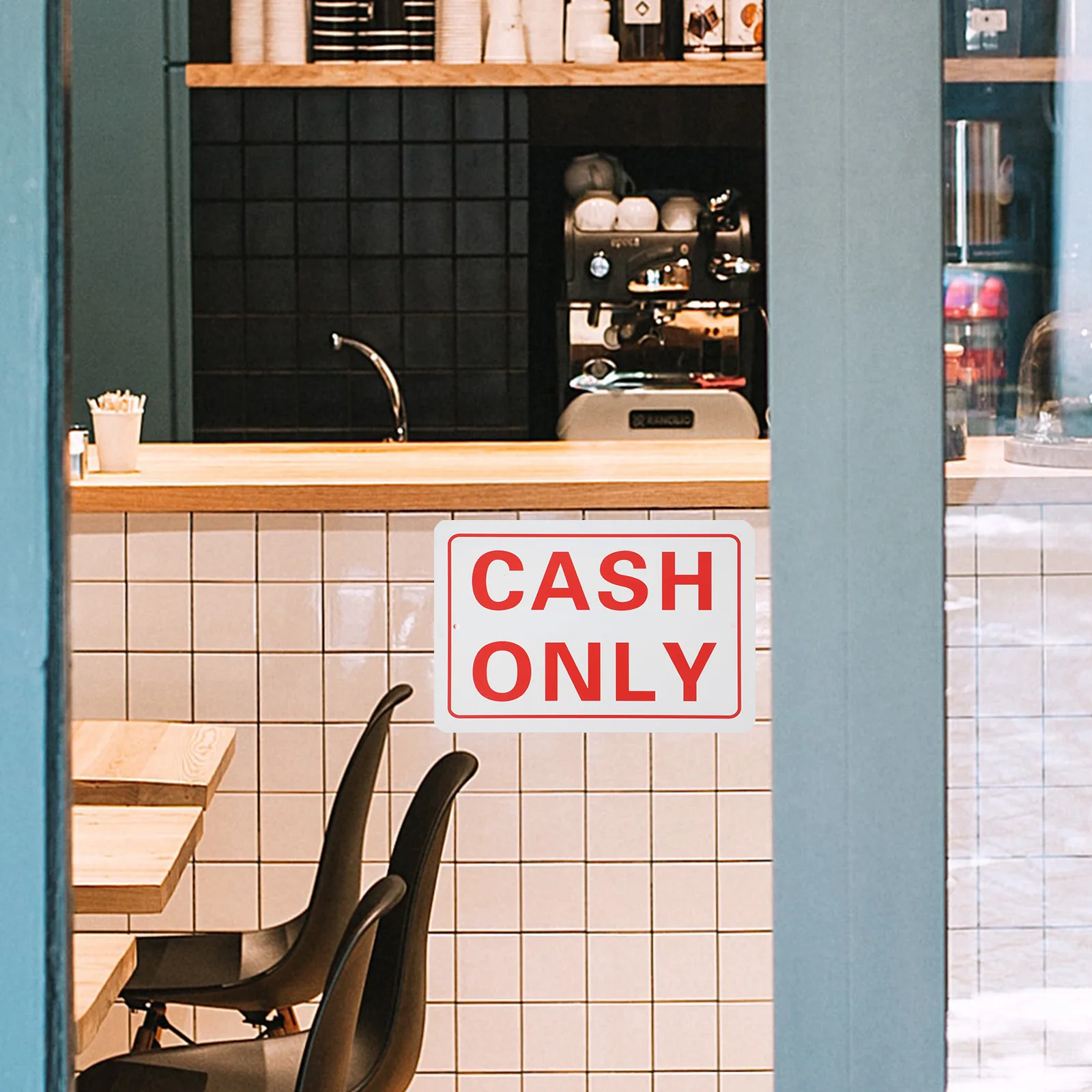 Cash Sign Small Business Cashier Preferred The for Store Outdoor No