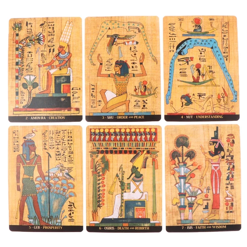 Egyptian Gods Oracle Cards Table Game Fate Card Fortune Telling Game Tarot Prophecy Divination Deck Family Party Board Game