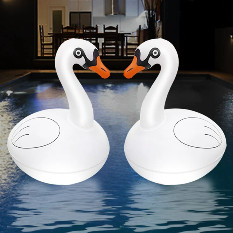 

Floating Pool Lights Swan RGB Dimmable Solar Swan Pool Lights Waterproof Inflatable Lights for Pool Yard Wedding Decor