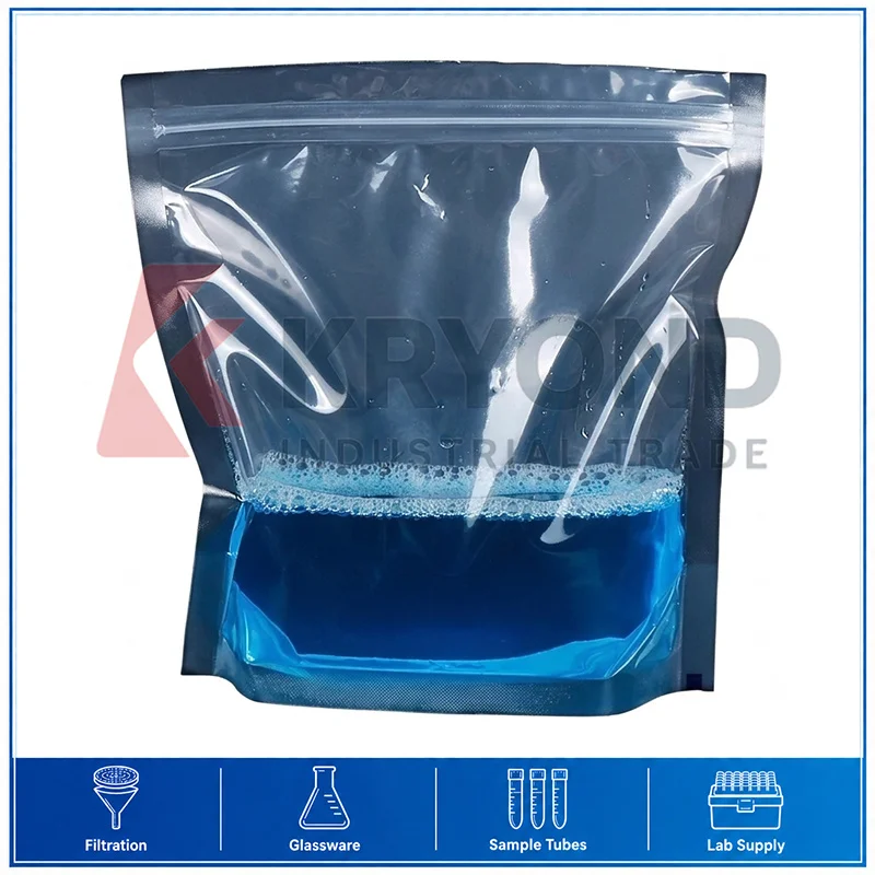 Generic Homogenization Bag with Sealing Strip PE Sampling Bag 20 x 22cm Laboratory Sample Collection 100PCS Microbiology Analy