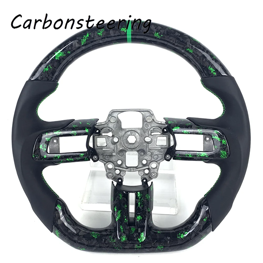 Cars accessories forged custom Carbon Fiber Steering Wheel Fit For 2015-2023 EcoBoost GT Shelby Mustang GT350 GT350R 2.3L 5.0L