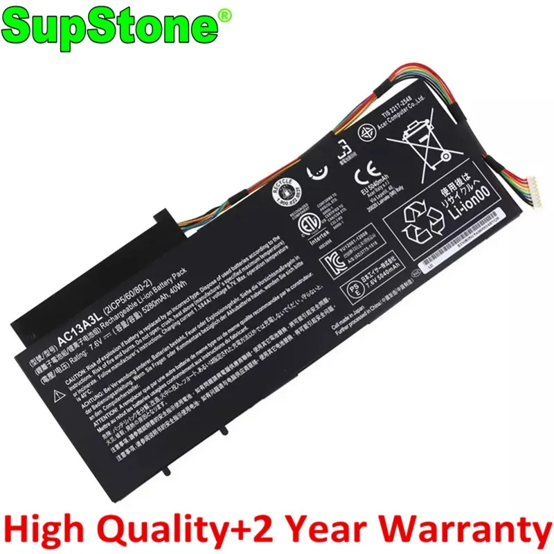 Supstone Nova Ac13a3l Kt.00403.013 Bateria do Portátil para Acer Aspire P31314833p3-1713322y2g06as Travelmate X313-ex313-m