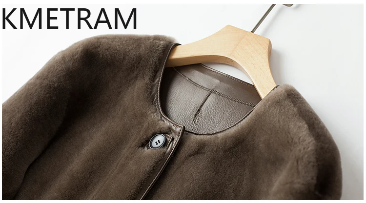 ขนสัตว์MerinoธรรมชาติSheepskin Double Facedเสื้อขนสัตว์ผู้หญิงหลวมขนสัตว์จริงฤดูหนาวเสื้อผ้าFurryแจ็คเก็ต 2025ба