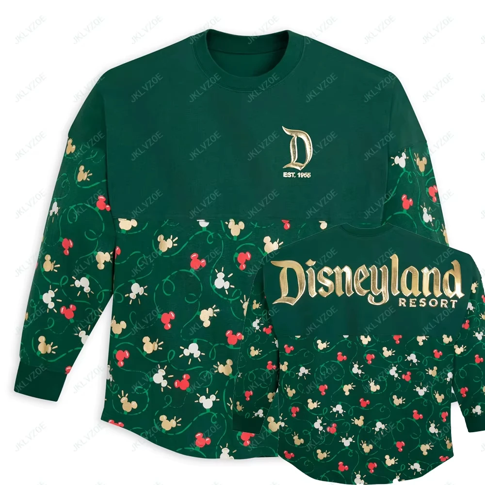 Disney-Women\'s Mickey Mouse Print Pullover, Holiday Fashion Sweatshirt, Christmas Present, New Arrivals, Autumn and Winter