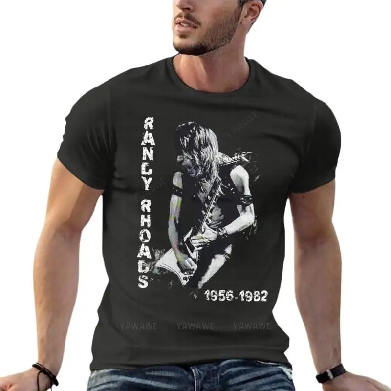 Randy Rhoads Oversized T Shirts For Mens Clothes Short Sleeve Streetwear Large Size Tops Tee