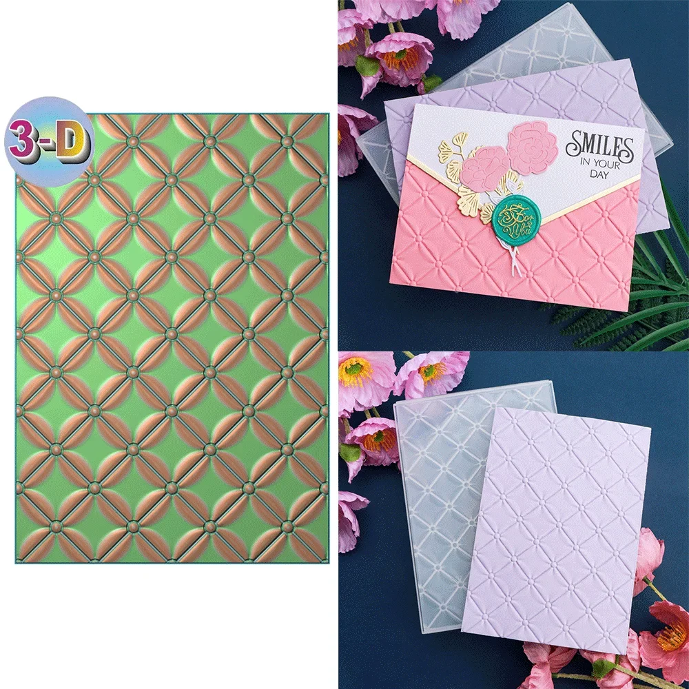 Tufted 3D Embossing Folder and Matching Dies for Adding Textured Detail To Paper Crafting Wedding Card Making Supplies