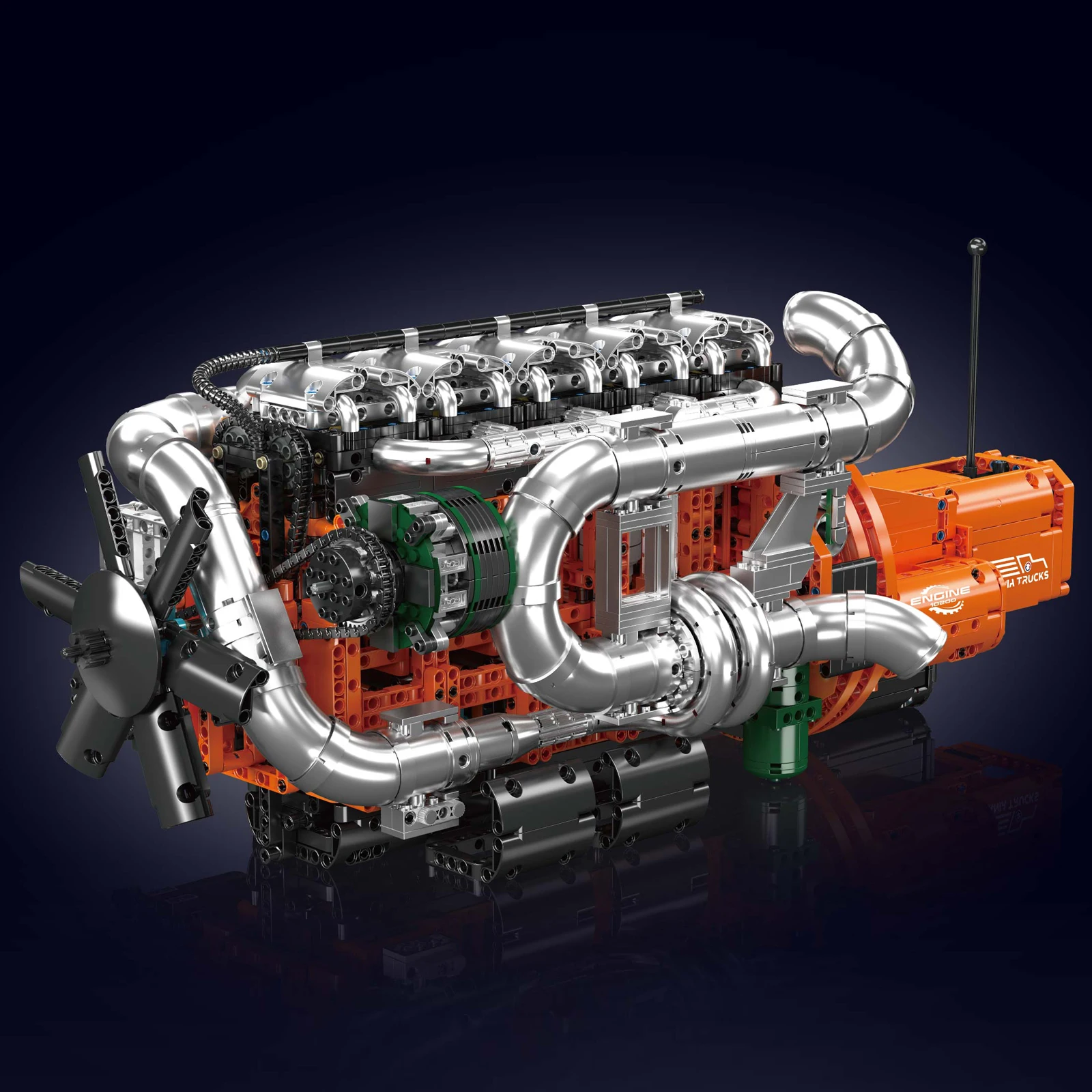 Molde rei 10200 motor técnico brinquedos o caminhão motorizado transmissão bloco de construção tijolo crianças presente natal