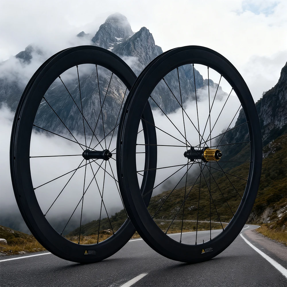 

700c V Brake 60T ratchet Road Carbon Wheelset ENT UD Bicycle Wheels Tubeless Ready UCI Quality Carbon Fiber Rims For Cycling