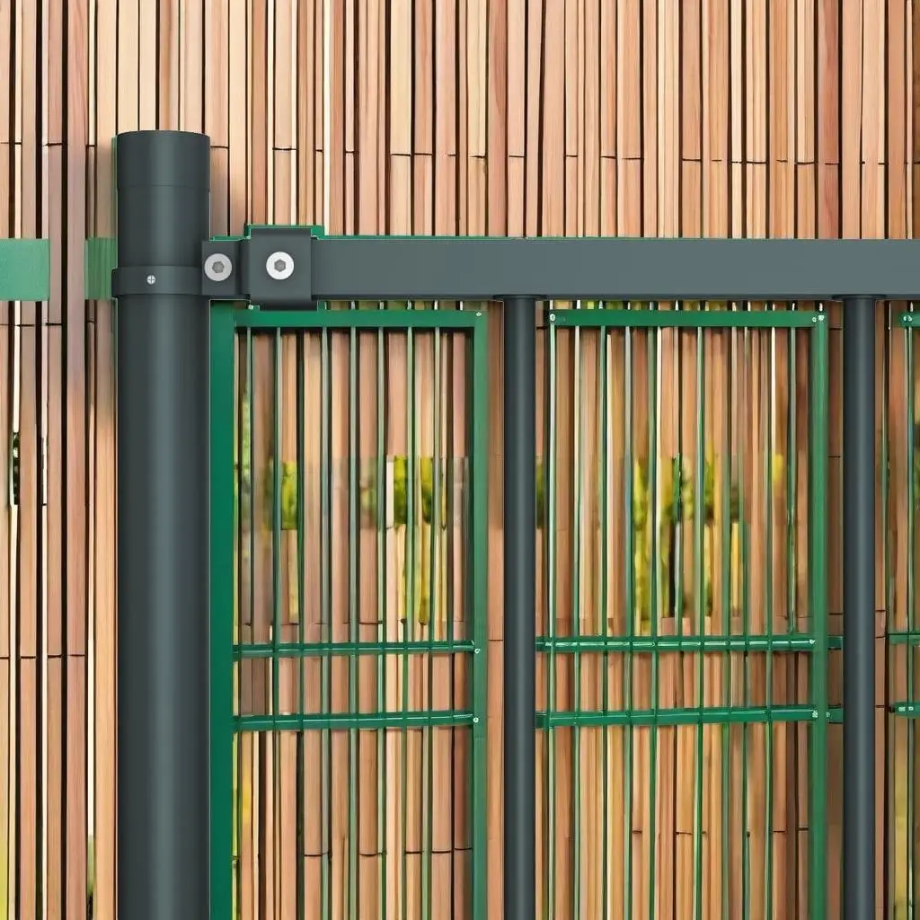 Powder-Coated Steel Fence Panel Set with Posts - 1.7x0.75m Anthracite Color, Durable & Stylish