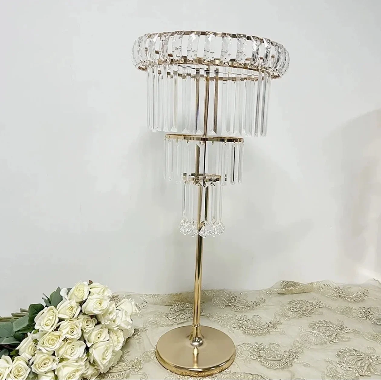 

No light )4pcs/10pcs)90cm/120cm Wedding Decoration Table Centerpiece Metal Gold Flower Stand Round Metal Flower Pots Stand