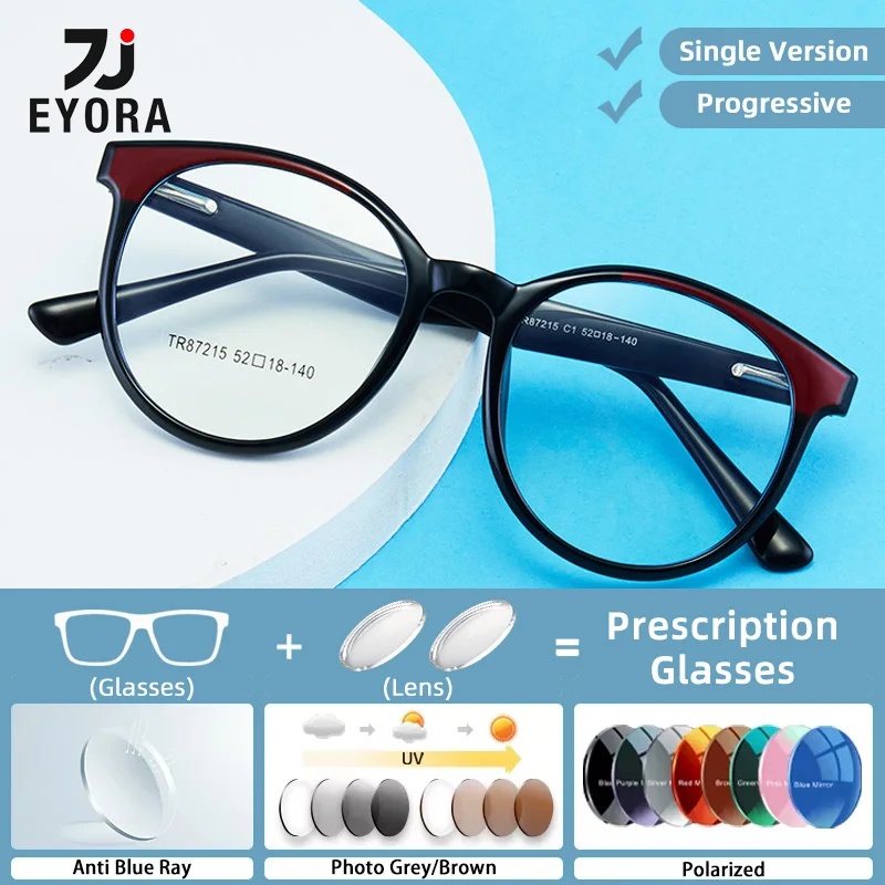 

EYORA Ins Currents двухцветные женские очки для чтения очки для близорукости дальнозоркость анти-синий свет прогрессивные фотохромные очки линзы