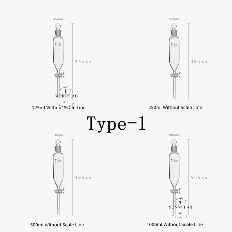 1Pcs/Lot Cylindrical separatory funnel, Graduated cylindrical separatory funnel,Constant pressure separating funnel