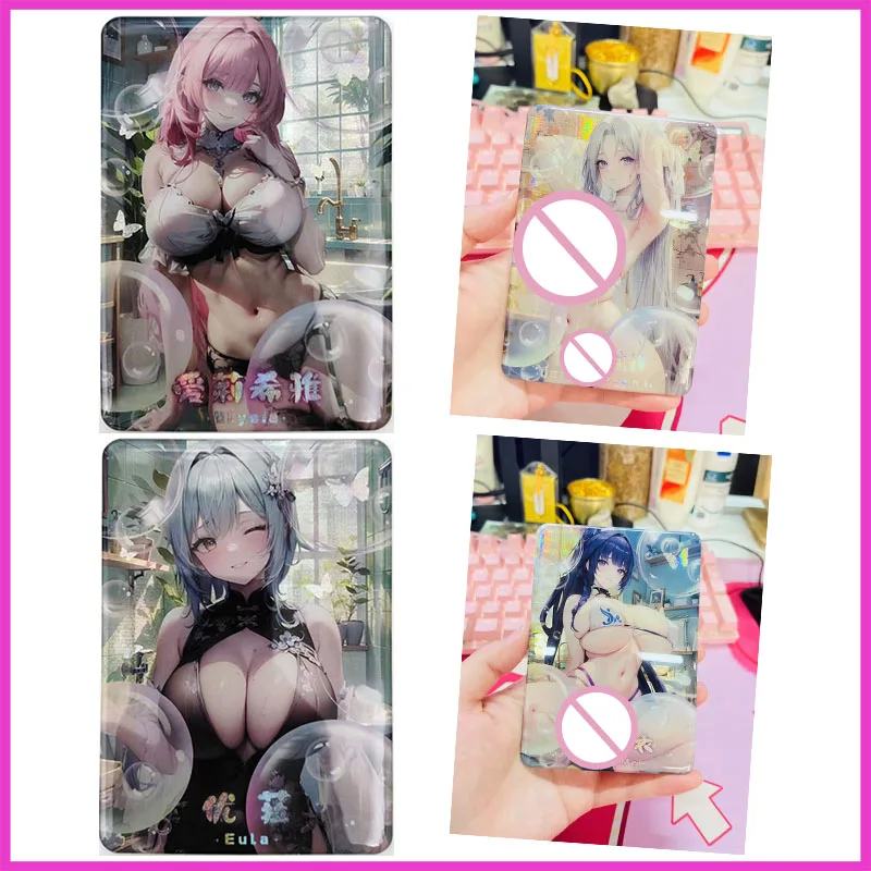 

Аниме «История богини», игрушки для мальчиков Elysia Eula Yorktown Raiden Mei, редкие эпоксидные призмы, коллекционные карты, подарки на Рождество и день рождения