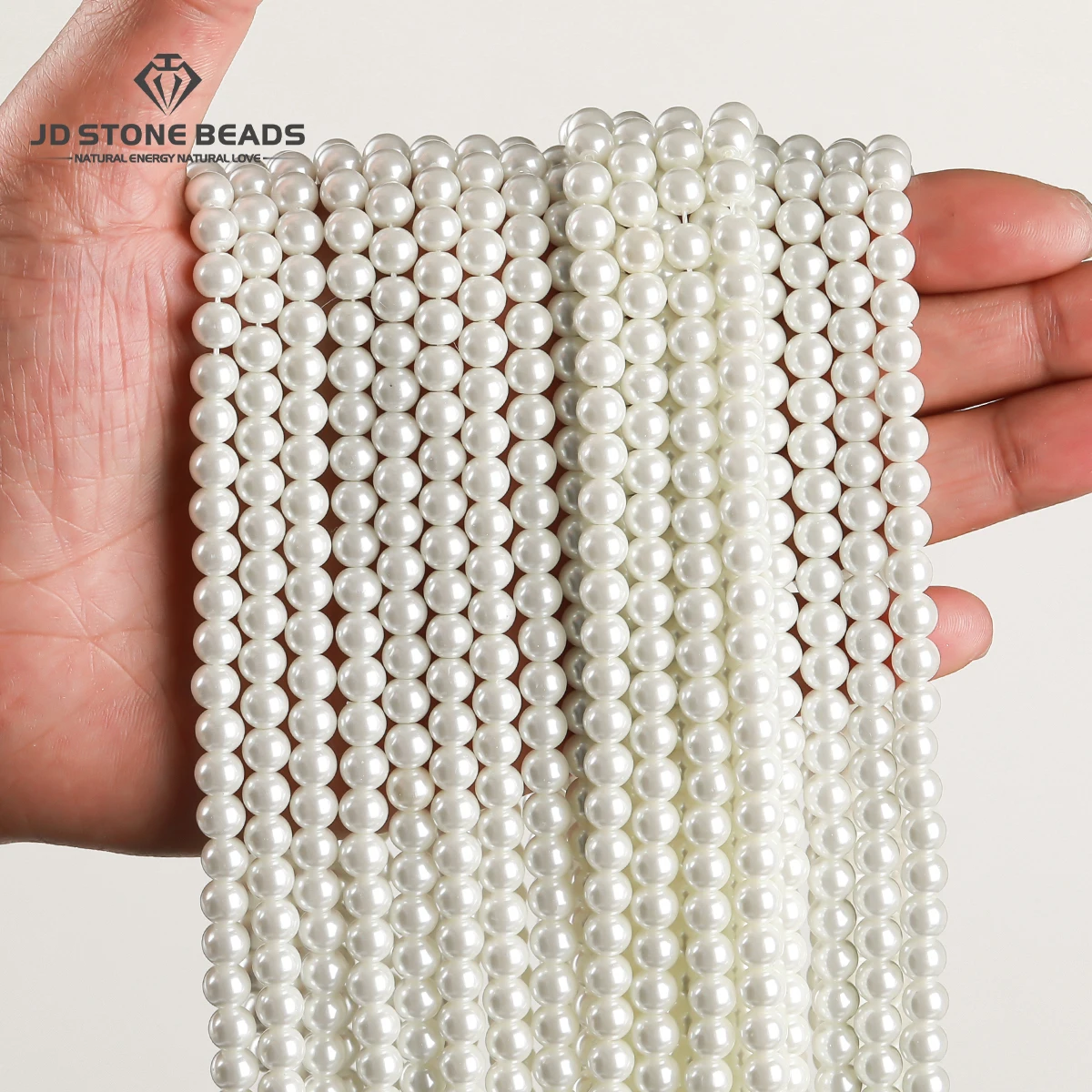 

7A High Quality Glass Imitation Pearl Shell Bead Round Loose Spacer Bead for DIY Bracelet Earrings Necklace Jewelry Making