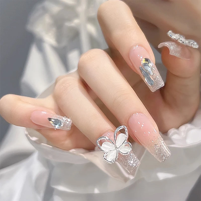 مانيكير تصميم ملحق 3 قطع DIY مسمار الفن 3D عين القط فراشة سحر الراين مسمار الحفر