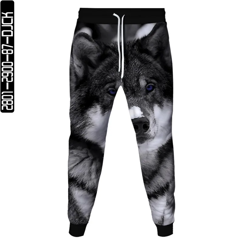 

2023 Newest Trousers Men Harajuku Style Moon Animal Wolf 3D Print Fashion Jogging Pants Autumn Women Streetwear Casual Sweatpant