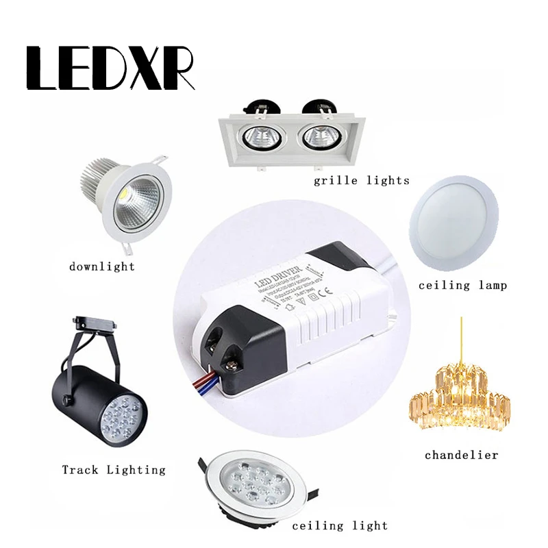 2pcs LED panel light rectifier downlight spotlight power driver transformer ceiling lamp drive constant current universal