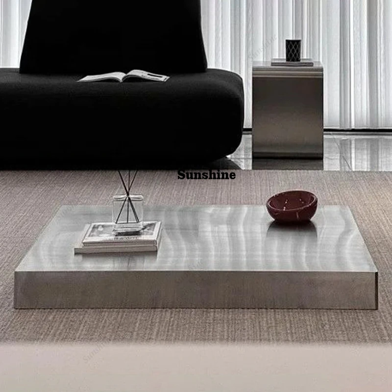 

Italian Coffee Tables Stainless Steel Side Table Minimalist Tea Tables Modern Living Room Center Table Luxury Design Furniture
