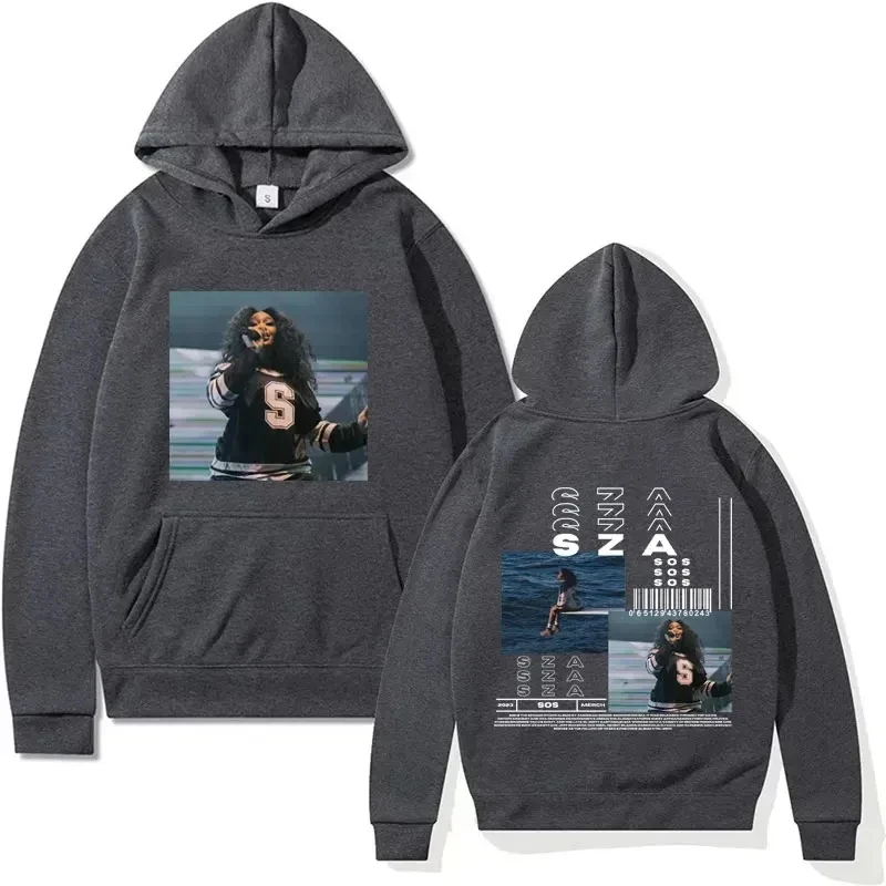 

Singer SZA Music Album SOS Cover Hoodies Men Women's Fashion Aesthetic Y2k Sweatshirts Vintage Casual Pullover Hoodie Streetwear