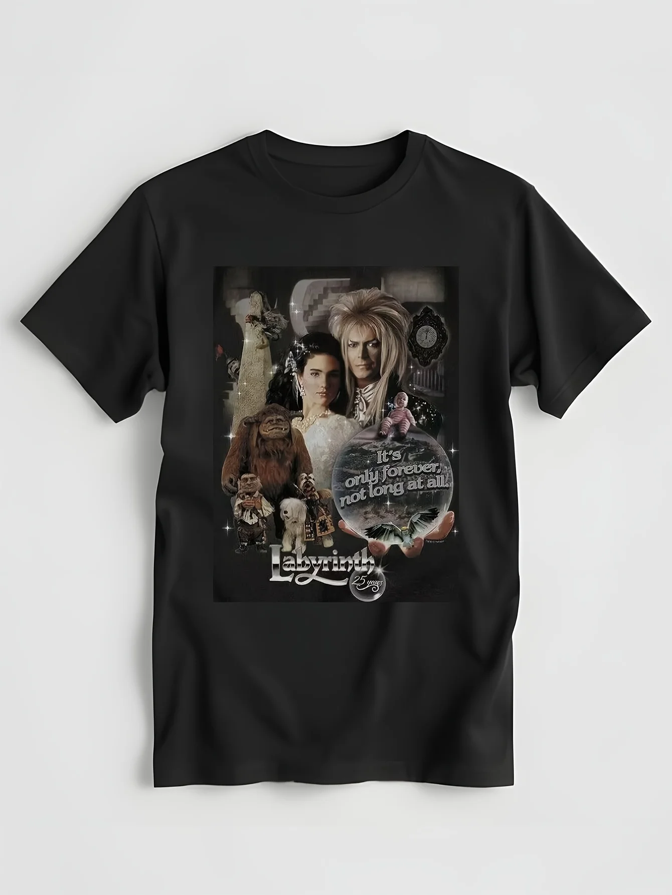 Labyrinth 25 Years of Magic T Shirt men Licensed Classic Movie Tee Black