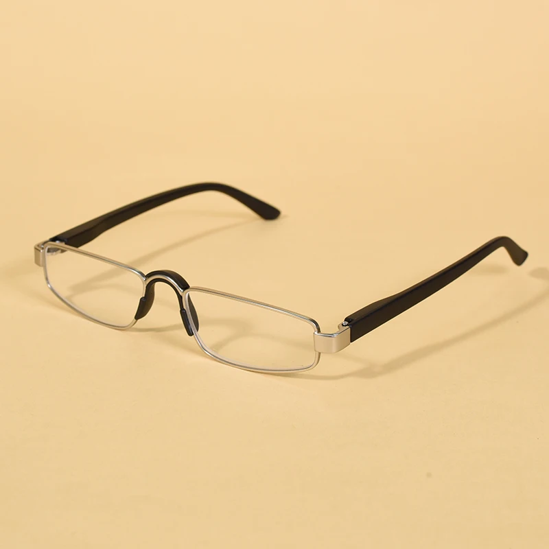 Lesebrille Ultraleichte Legierung TR90 Lesebrille Retro Quadratischen Rahmen Männer Und Frauen Schmale Brillen + 100 + 200 – Detail 4