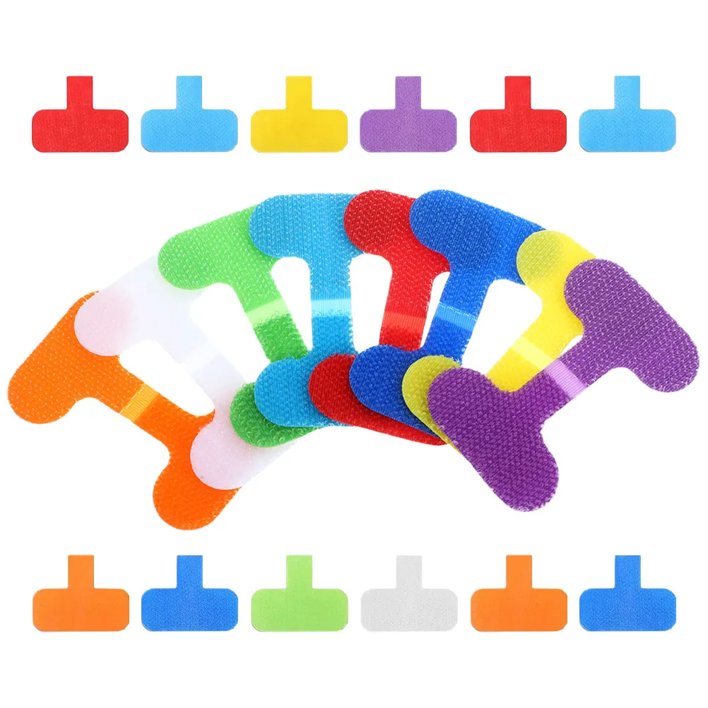 20Pcs Stylish Color Cable Labels Tags Nylon Cord Organizer for Chargers Cables Data Lines Efficient Identification Portable