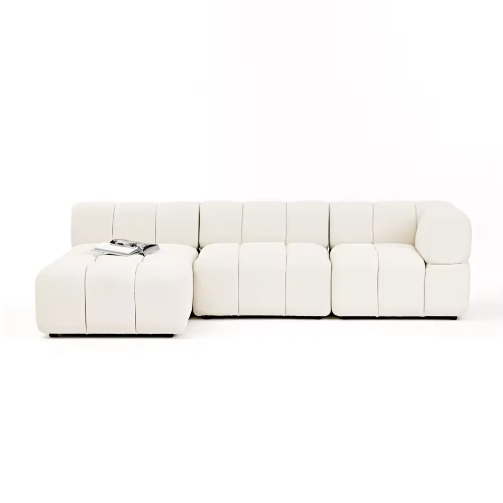 L Shape Sofa Minimalist Couches Nordic Cloud Couch Casual Leisure Sofa Scandinavian Home Living Room Wabi Sabi Style Sofa