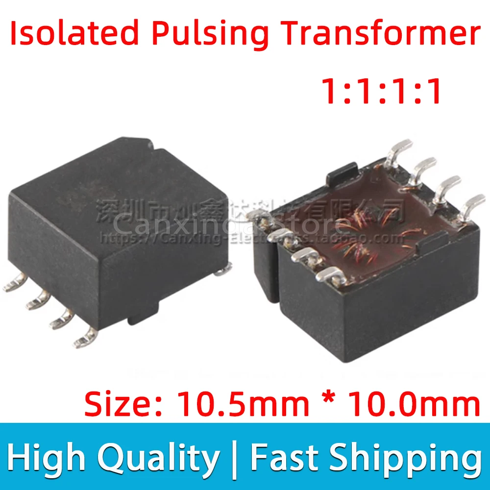 2pcs 5024X062 SMD High Frequency Power Pulsing Transformer 30mH Turns Ratio 1:1:1:1 Isolated Dual Winding Interface Transformer