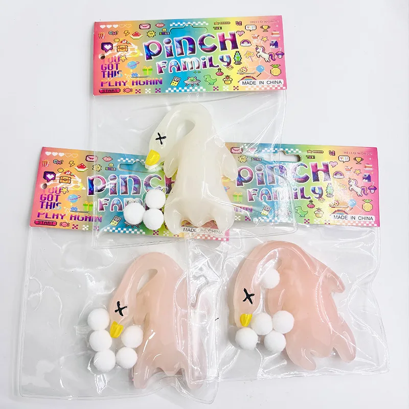 UV 変色ローストダックフワフワストレスリリーフフィジェットおもちゃピンチおもちゃ UV 変色 TPR スクイーズおもちゃドロップシッピング