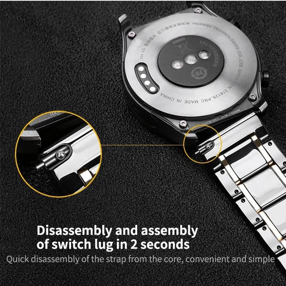 20mm 22mm Ceramic Band For Samsung Galaxy Watch 4 5 6 7 5Pro Active2 For Amazfit Bip GTR GTS 4 3 2 Strap GT4 GT3 Watchband Strap