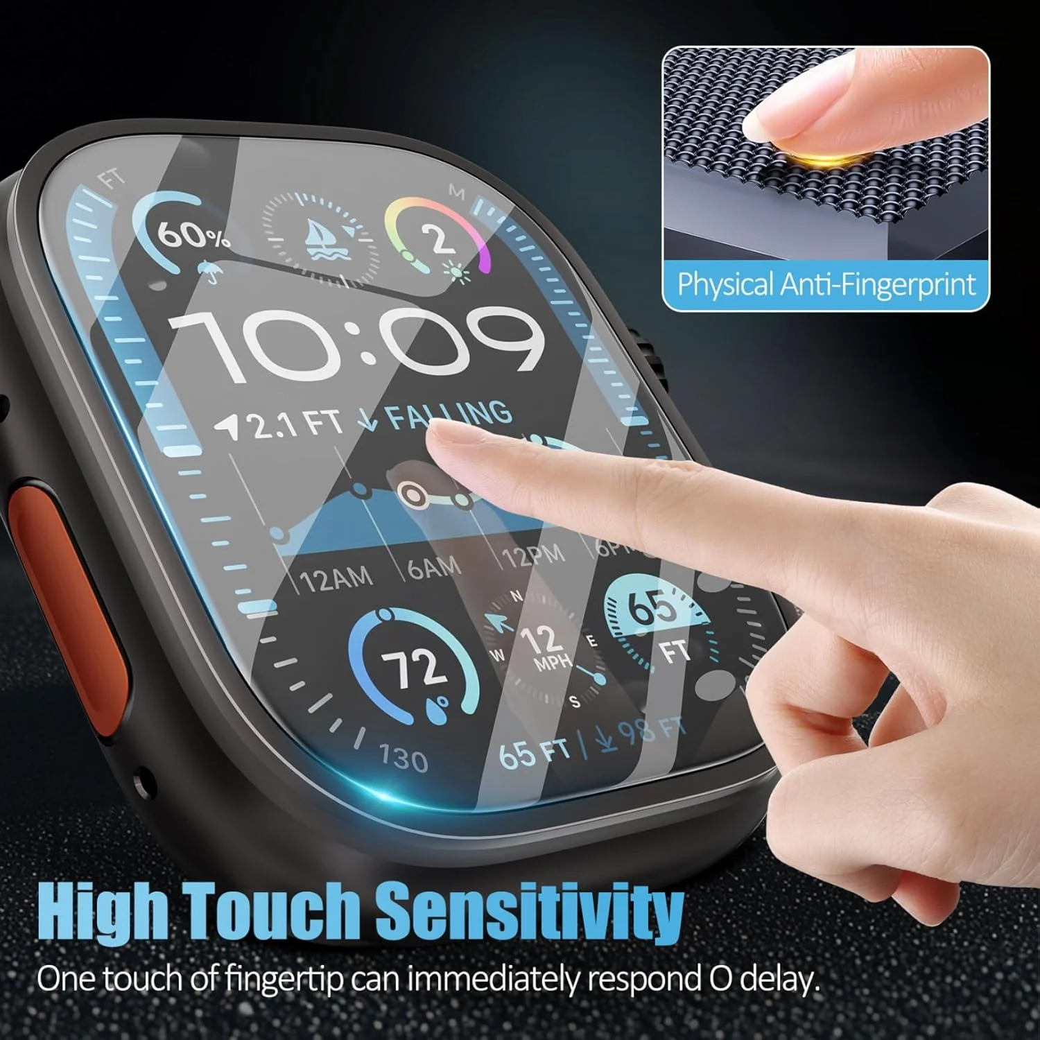 Screen Protector For Apple Watch Ultra 3 49mm Waterproof Auto-alignment Installation Tempered Glass Full Film iWatch Ultra 49 mm