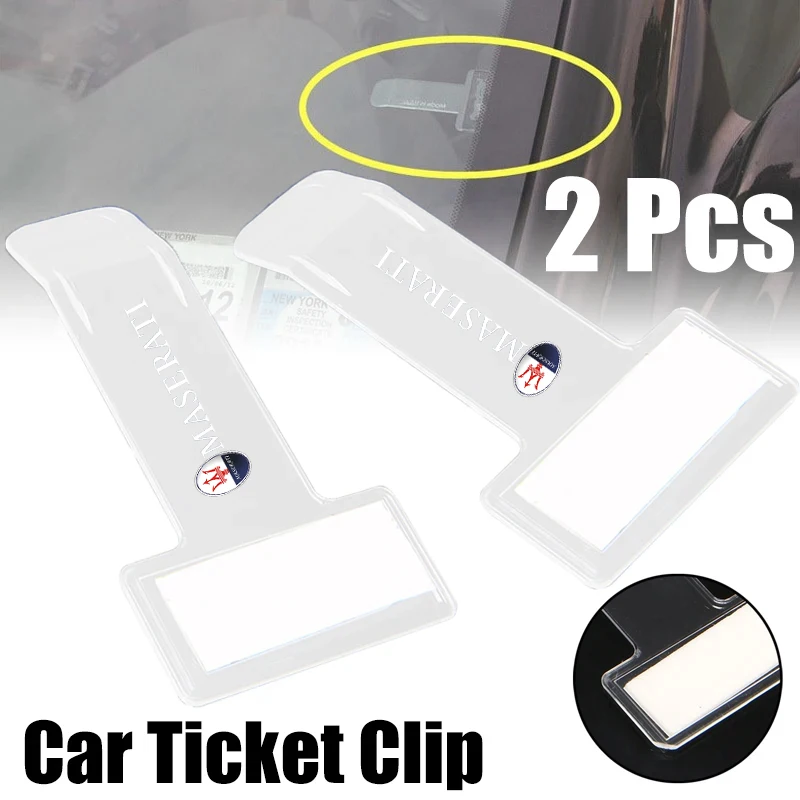 

Car Receipt Clip Temporary Parking Card Invoice Ticket Holder for Maserati Quattroporte Levante Gransport Granlusso Ghibli