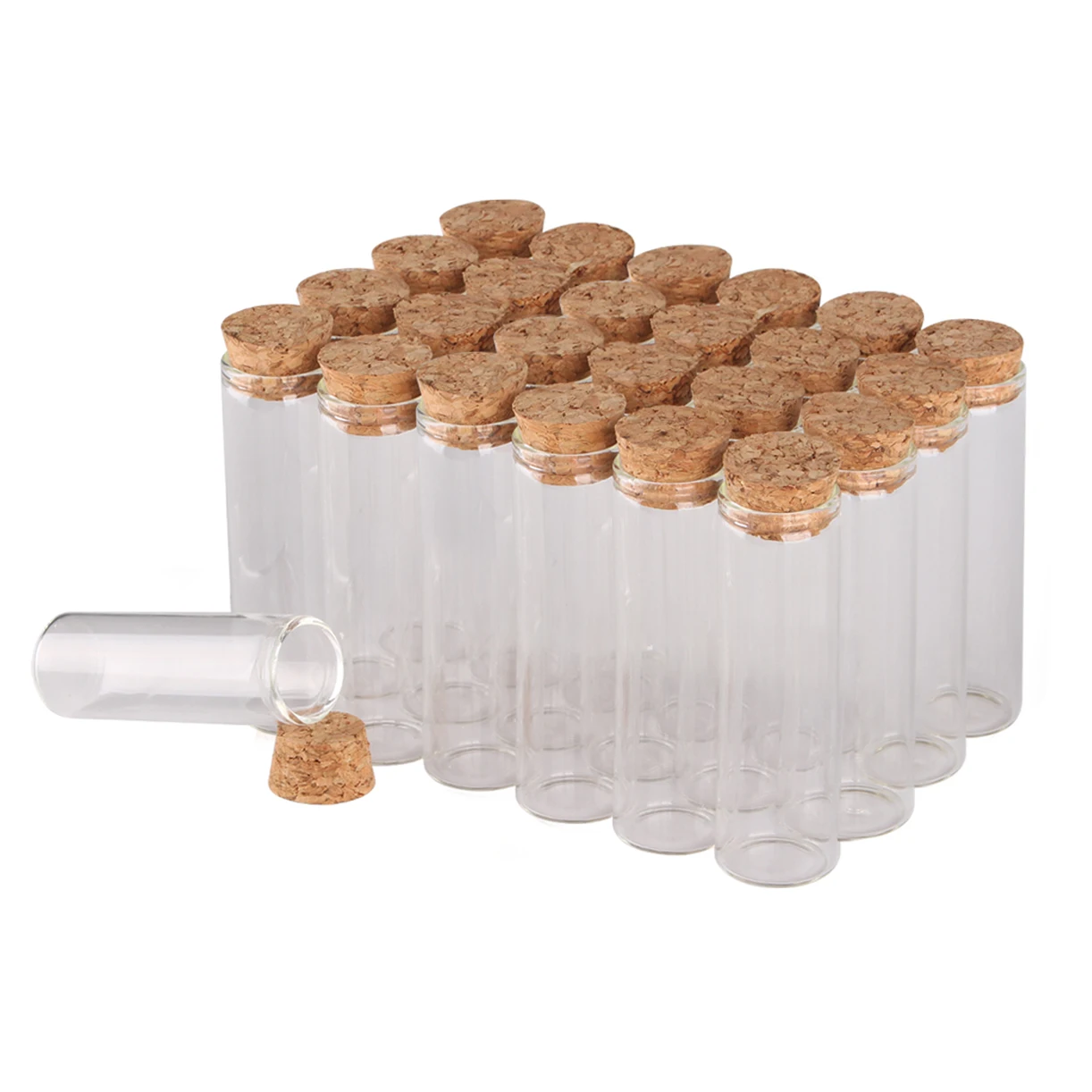 

20pcs/lot Glass Bottles with Cork Stopper Empty Tube Jar for Crystal Candy DIY Crafts 5ml 7ml 10ml 12ml 15ml 20ml 25ml 30ml