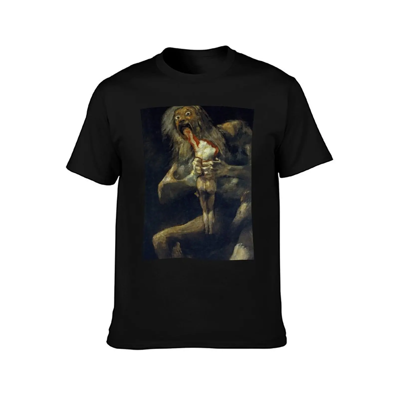 Saturn Devouring His Son Digitally Remastered T-Shirt Summer Casual Cotton Tee Oversized Streetwear Tops Unisex Men Women