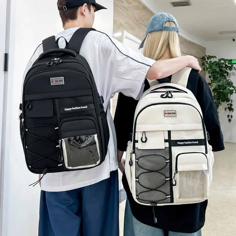 Casual Large Capacity Travel Backpack Trendy Schoolbag for Middle High School Campus Student