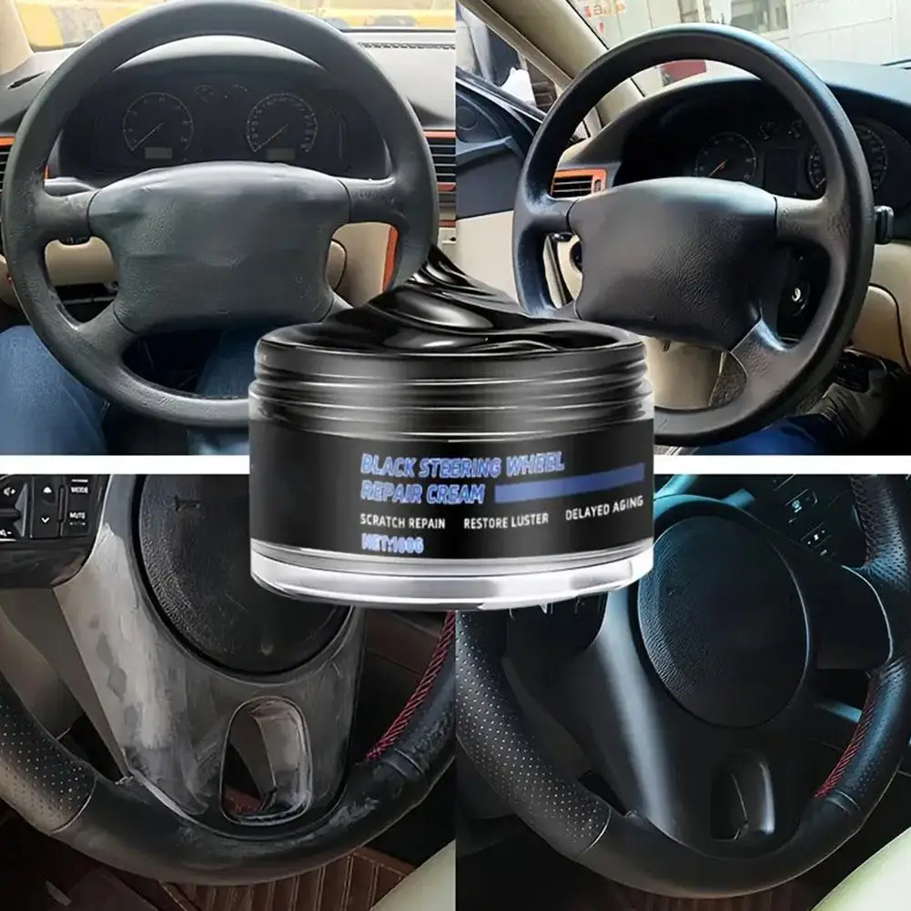 

Car Steering Wheel Repair Paste Restores Black Gloss, Finish, Tools Application Removes & Plastic-Like Peeling Cracking, Ea Q4B3