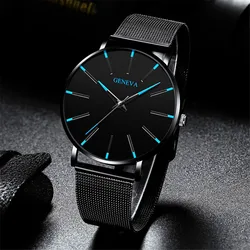 Fashion Mens Watches Top Brand Luxury Quartz Watch Men Casual Slim Mesh Steel Waterproof Sport Watch Relogio Masculino
