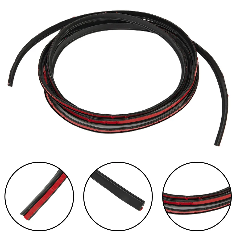 

2M Car Rubber Sealing Strip 5M T-Type Rubber Sealing Strip Black For Car Edge Trim Bumper Lip Side Skirt 5x7MM Adhesive Tape