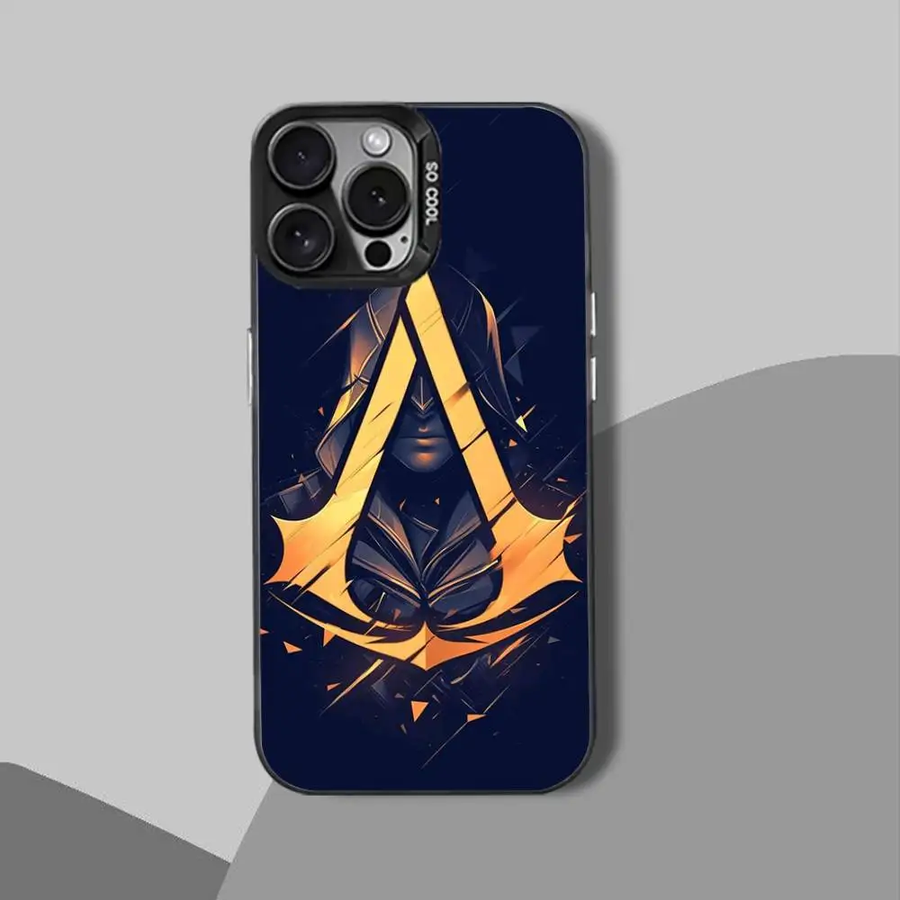 حافظة هاتف A-Assassins Cool Creed Game لهاتف iPhone 12,16,11,14,13,17,15,E,Max,Plus,Air,Pro,غطاء صلب صغير أسود مقاوم للصدمات IMD