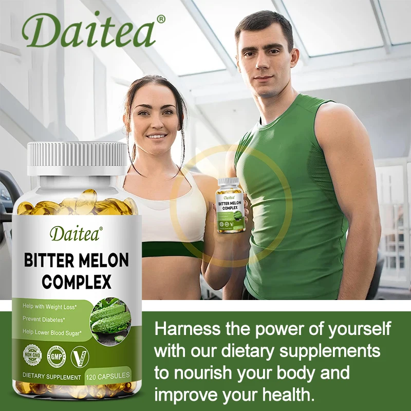 Daitea Natural Bitter Melon Extract Capsules - Supports Weight Management and Normal Blood Sugar Balance