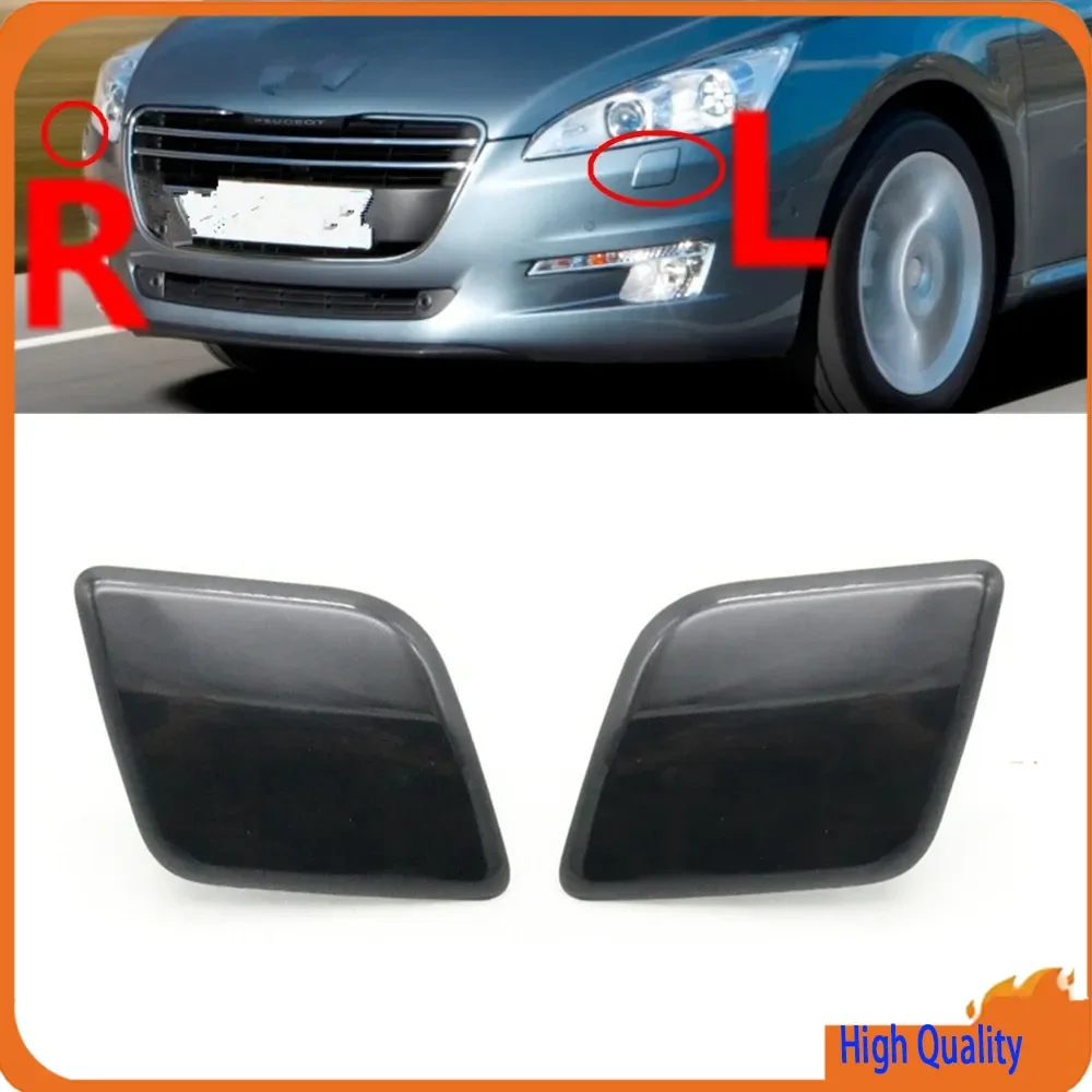 For Peugeot 508 2010 2011 2012 2013 2014 Unpainted Front Bumper Headlamp Cleaning Cap Headlight Nozzle Washer Spray Cover