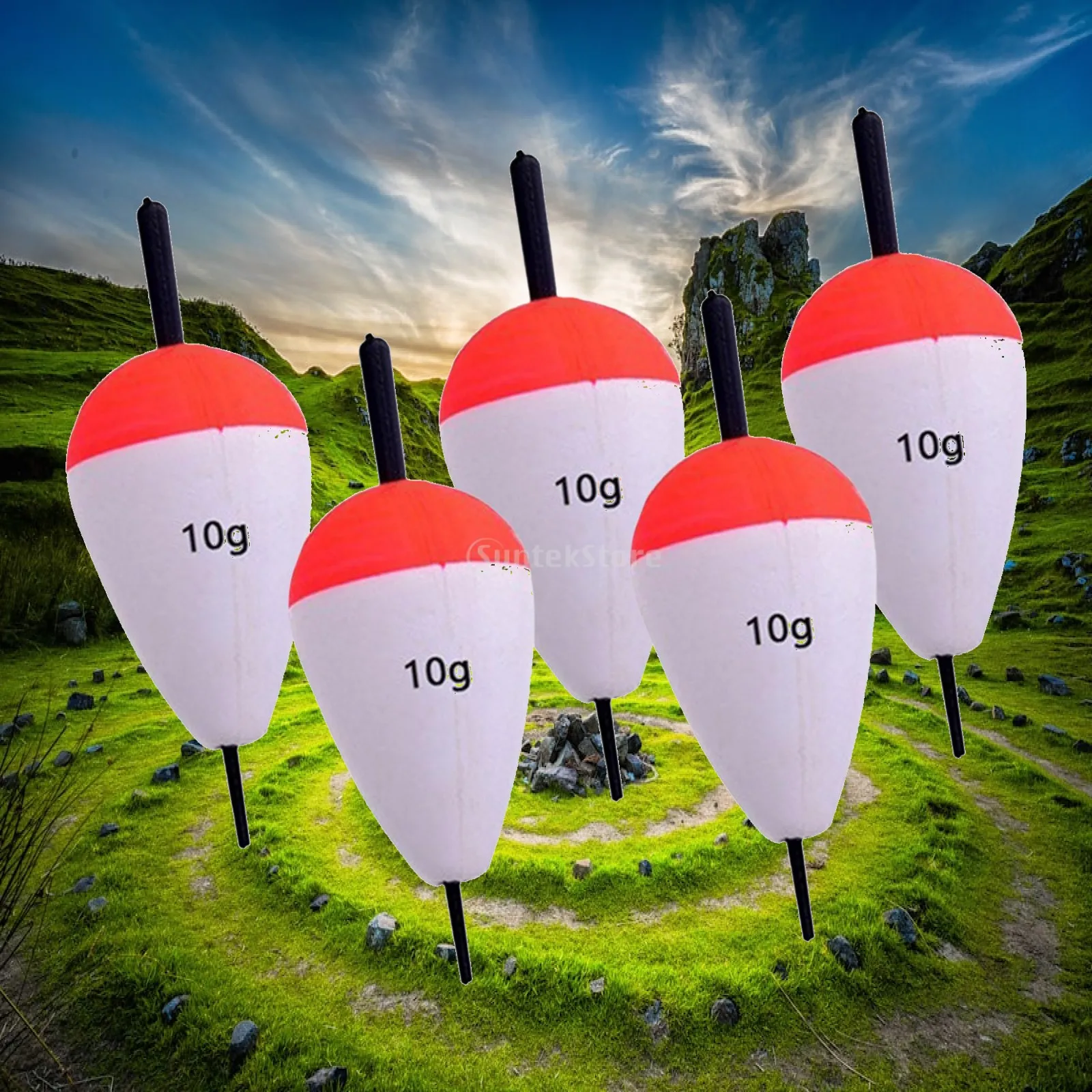 EVA Material Long Cast Fishing Floats Set High Buoyancy Bobbers for Pike Perch Bass Carp Fishing