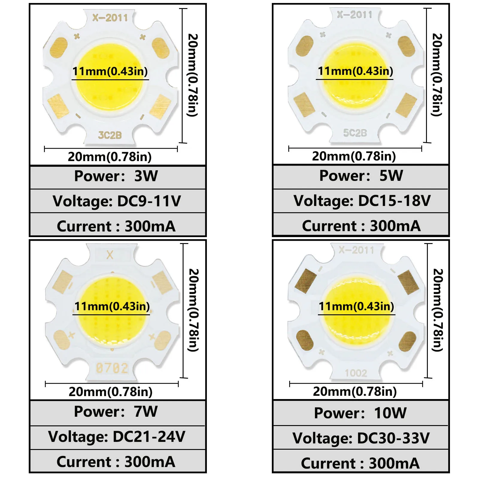 LED Bridgelux Chip LED CRI90 1313mm 1919mm 2020mm 2820mm Multi Specification LED Outdoor Home Spotlight Downlight Lighting