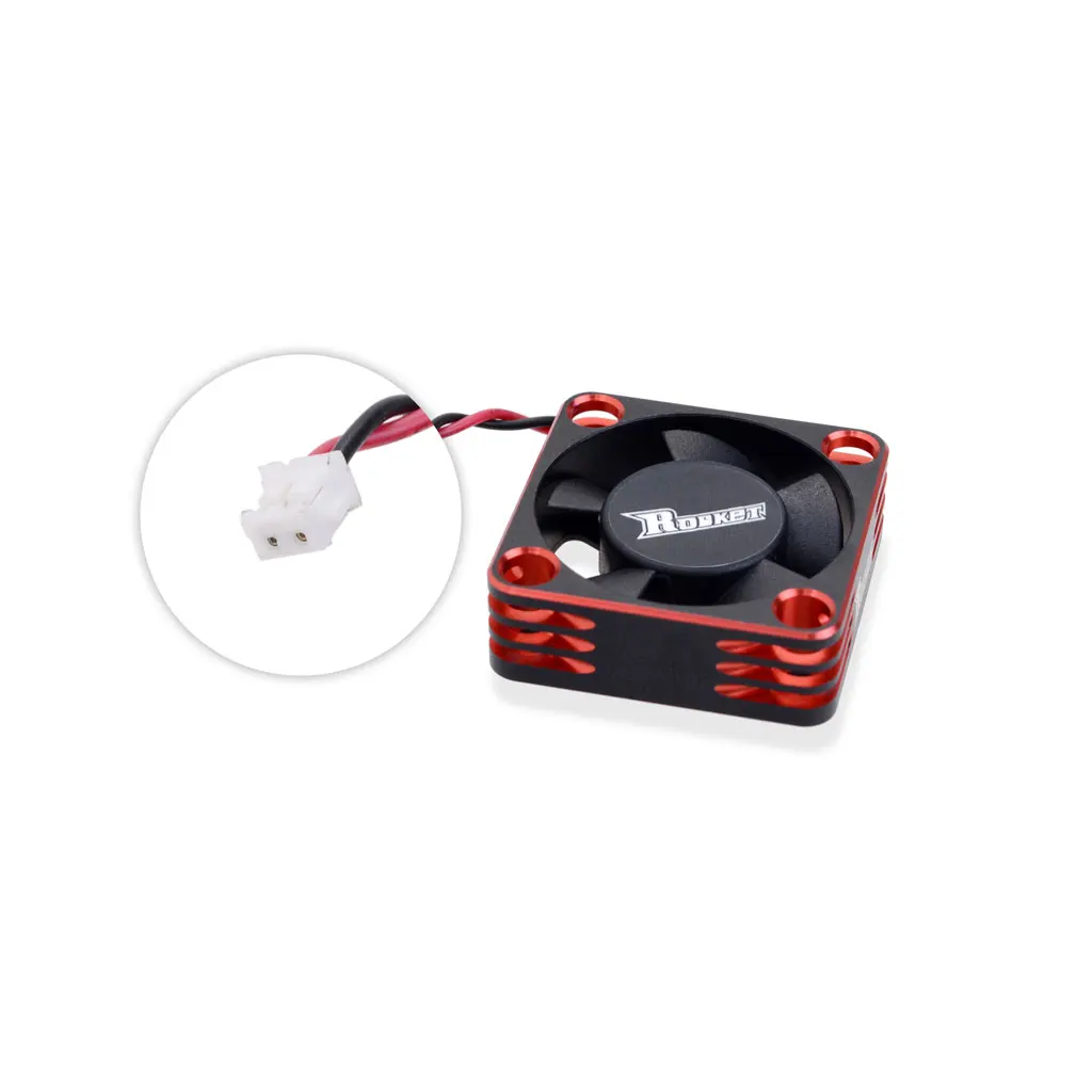 2 Stück SURPASS Rocket Kühlventilator 25mm 30mm 35mm 40mm 50mm Metall-Motorlüfter Wärmeableitungsventilatoren Abdeckung für 1/8 1/10 RC Auto Motor – Detail 2