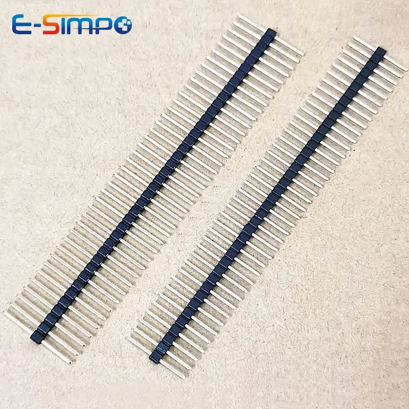 100 pz 2.54mm singola fila 1 x40p L7.5/11.5/15/17/21mm PA = PC plastica in medio Breakaway Stack PCB Board connettore maschio Pin Header