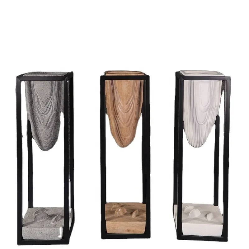 Modern glass fiber flower pot creative flower pot large size indoor home hotel restaurant decorative vase