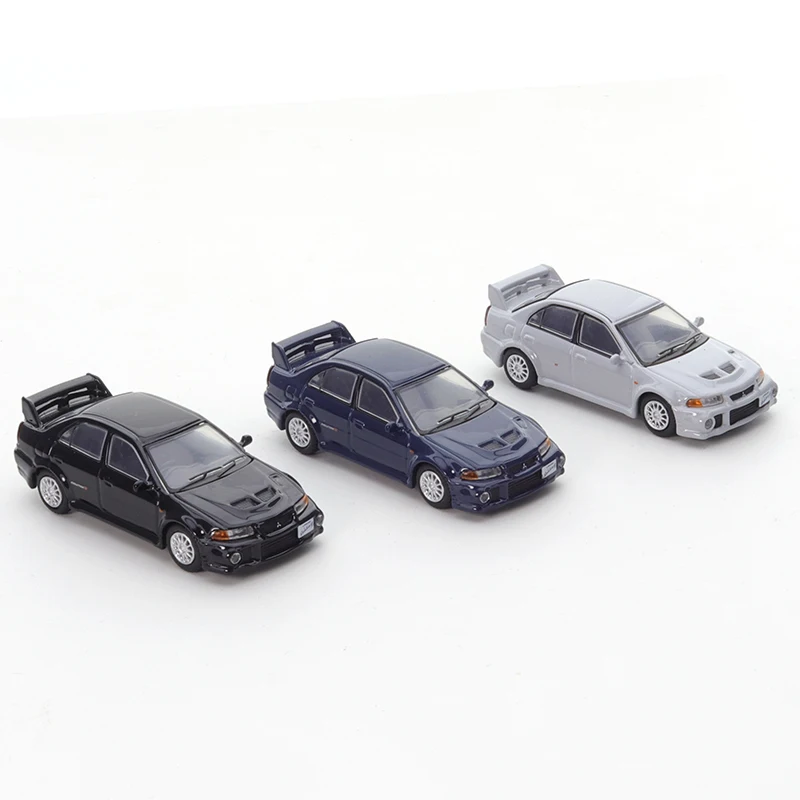 JKM 1/64 Mitsubishi Lancer EVO 5 Alloy Car Diecast Model Shock Absorption Model Toy Car Friends Gifts Collect Ornaments